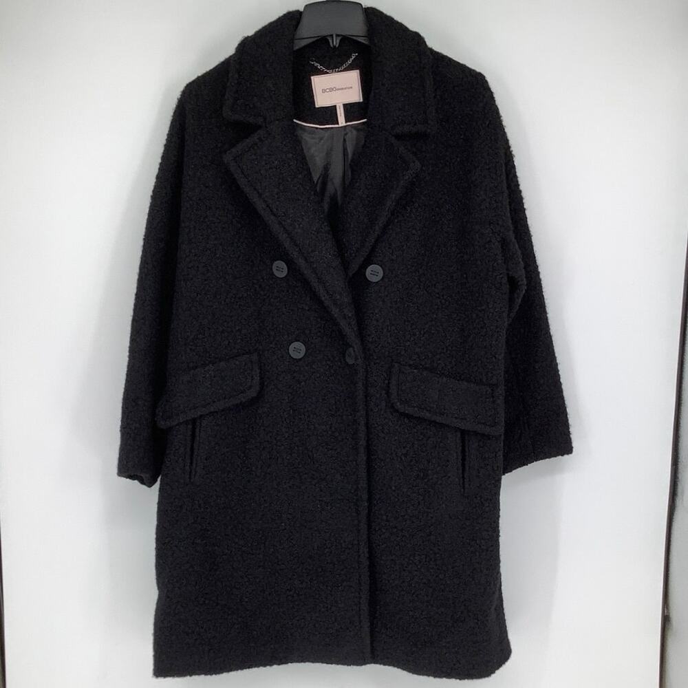 Bcbgeneration 2x Black Double Breasted Boucl Coat… - image 3
